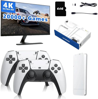 Image de Console de jeux vidéo sans fil 2,4 GHz PRO 3D 4K Ultra HD Stick Double Rocker avec plus de 20 000 jeux